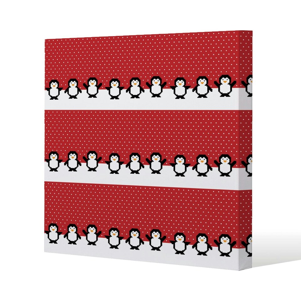 Penguins (canvas) 101 x 101 x 4cm