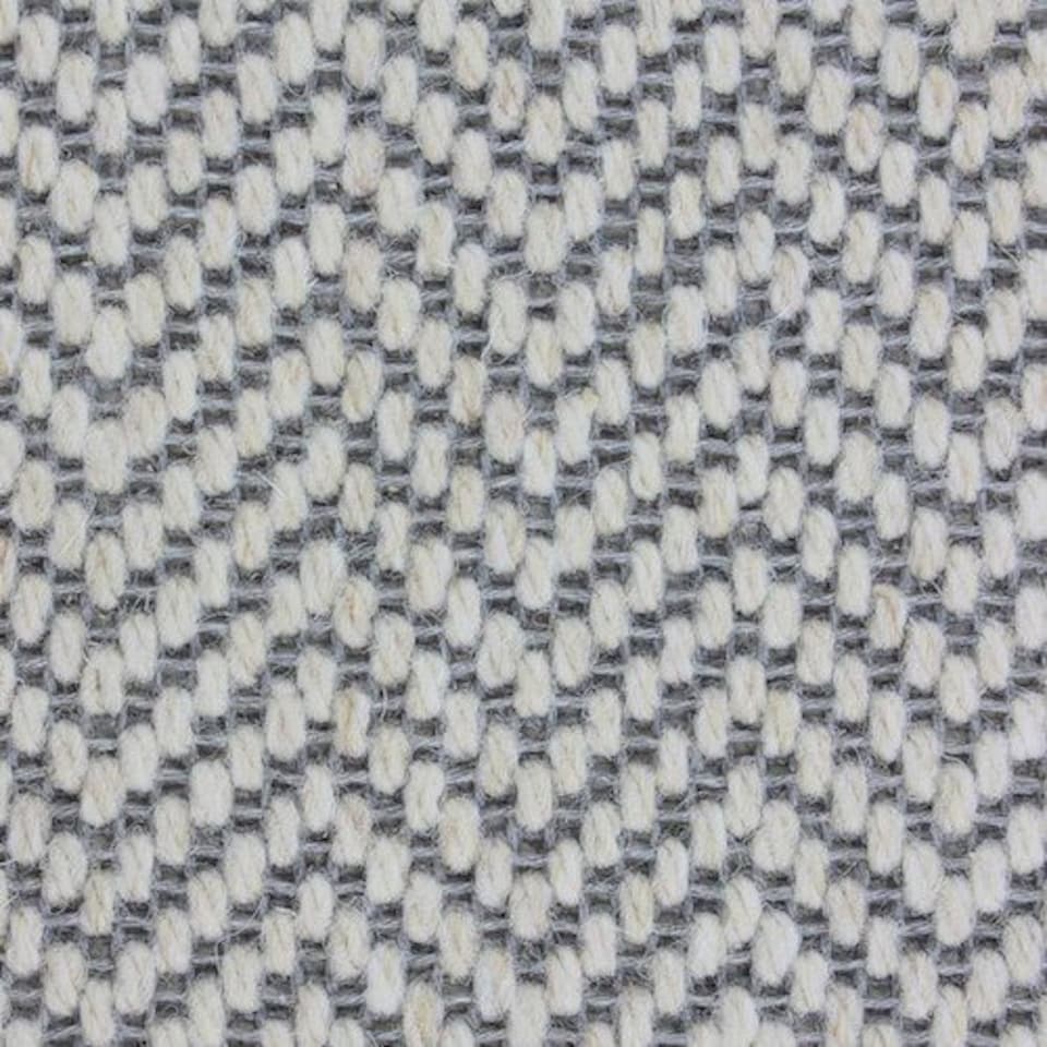 image 1 of Herringbone Dapple Wool Stair Runner with 100% Cotton Lt. Grey Border Sample