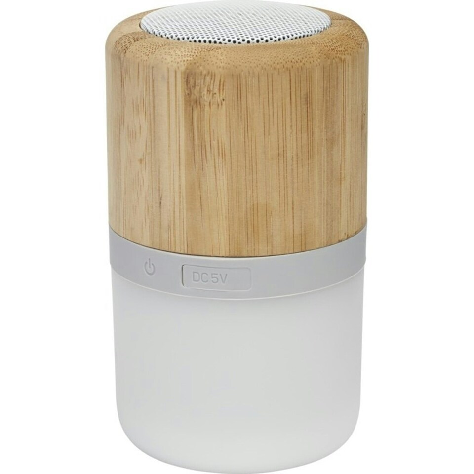 image 1 of Bullet Aurea Bamboo Light Up Bluetooth Speaker - Brown/White - One Size