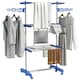 image 1 of HOMCOM 3-Tier Large Clothes Airer Stainless Steel Clothes Drying Rack Blue