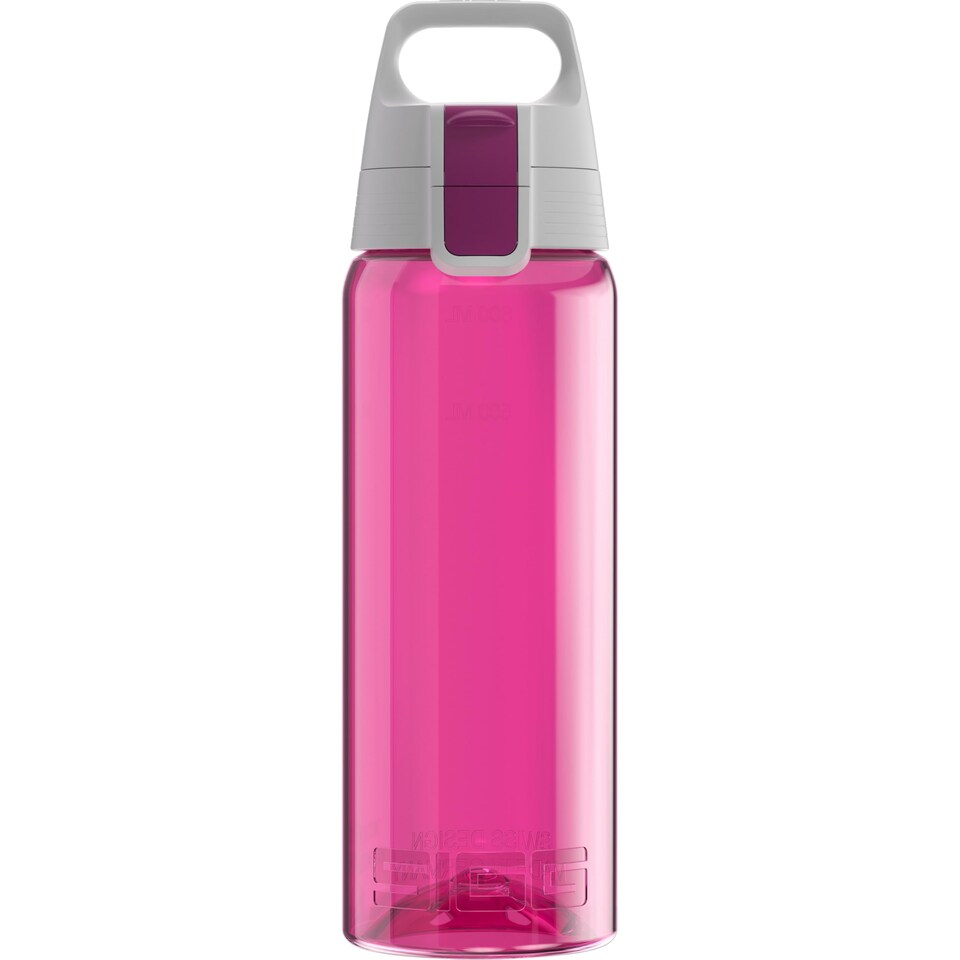 image 1 of Sigg - Tritan Water Bottle - Total Color One Berry - Suitable For Carbonated Beverages - Dishwasher Safe - Leakproof - Featherweight Bpa Free - 0.6L