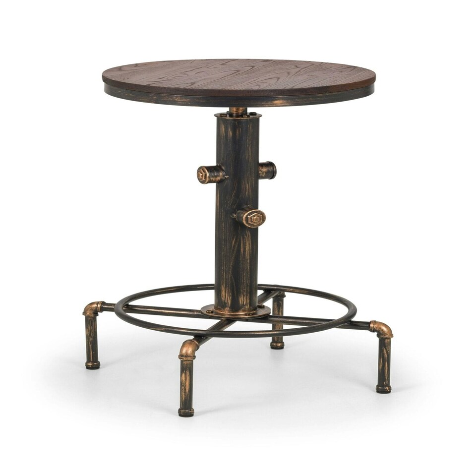 Stockport Pipework Bar Table Gold | Copper