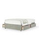 image 1 of Neptune Spring Seal Grey Naples Velvet 4 Drawer Divan Set Small Double