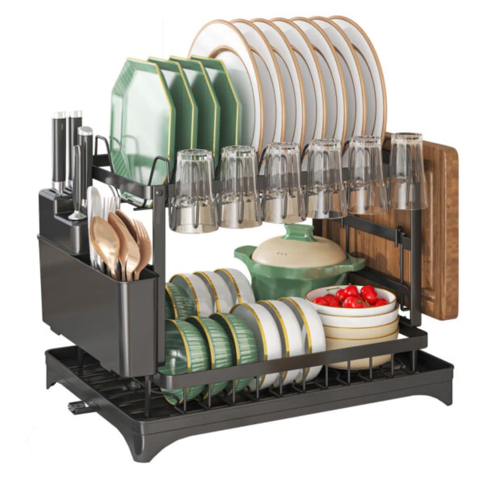 image 1 of 1pc Dish Drying Rack For Kitchen Counter Over The Sink
