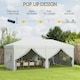 image 8 of Outsunny 3 x 6m Pop Up Gazebo Height Adjustable Party Tent w/ Storage Bag Black