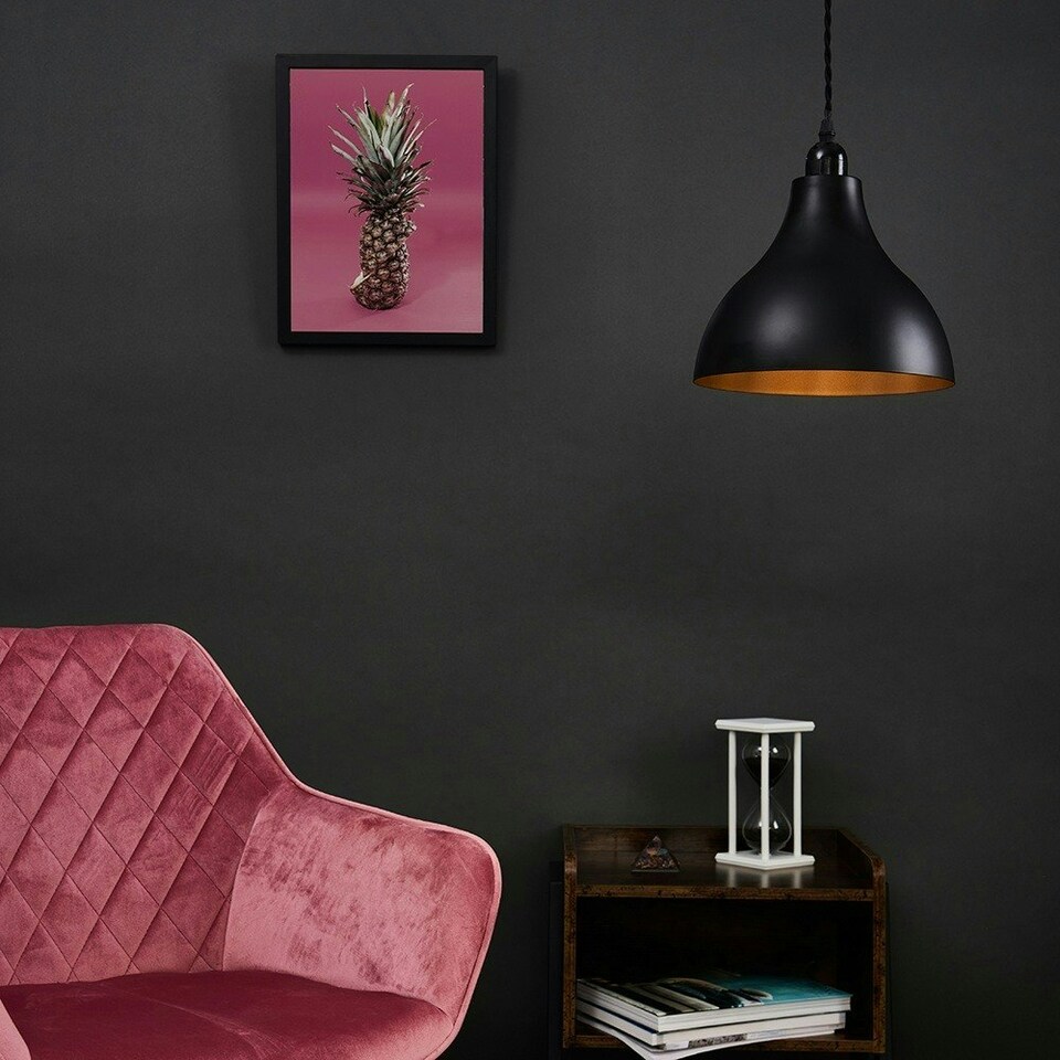 image 1 of ValueLights Retro Style Black And Gold Metal Ceiling Pendant Light Shade
