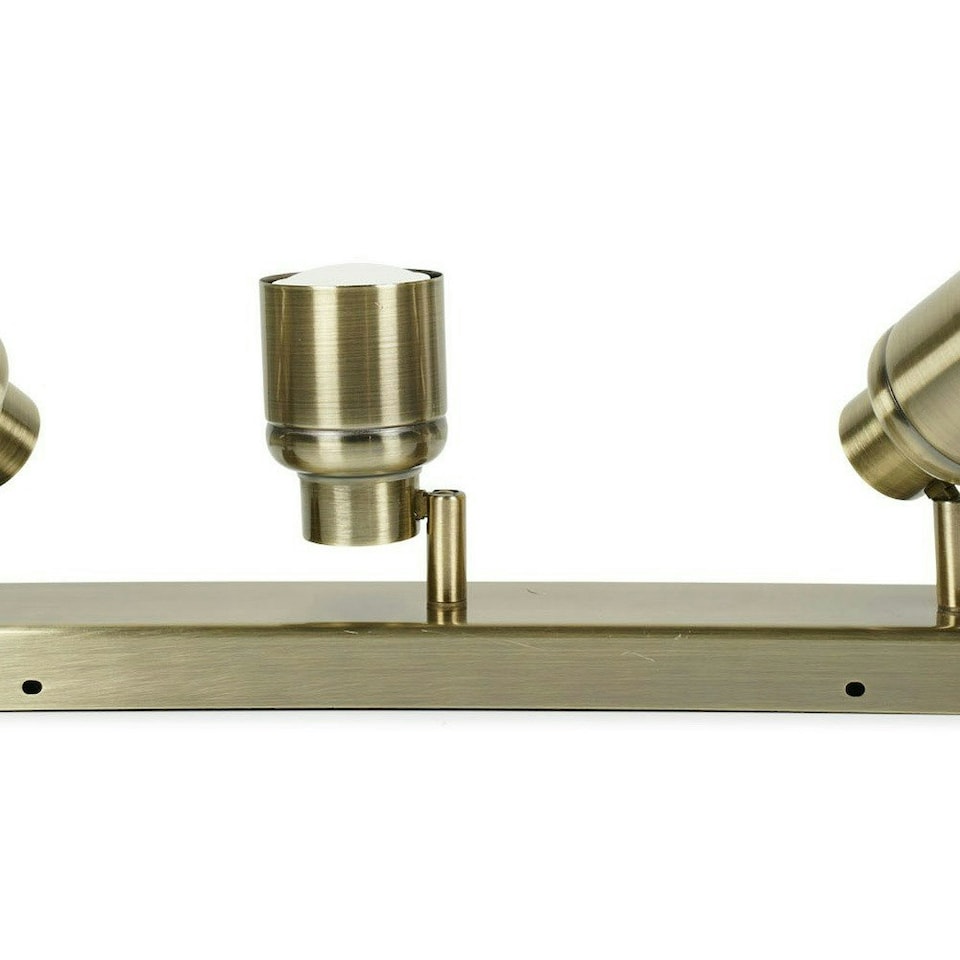 image 1 of ValueLights Benton Antique Brass IP44 Bathroom Ceiling Light & Bulb Gold