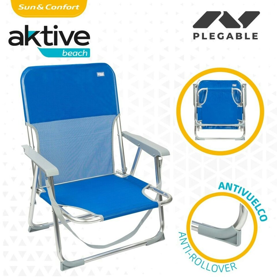 image 1 of Folding Chair Aktive Gomera Blue 44 x 72 x 35 cm (4 Units) N/A