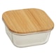 image 3 of Interiors by Premier 520ml Square Glass Container with Bamboo Lid, Glass Container with Airtight Lid, Airtight Glass Container