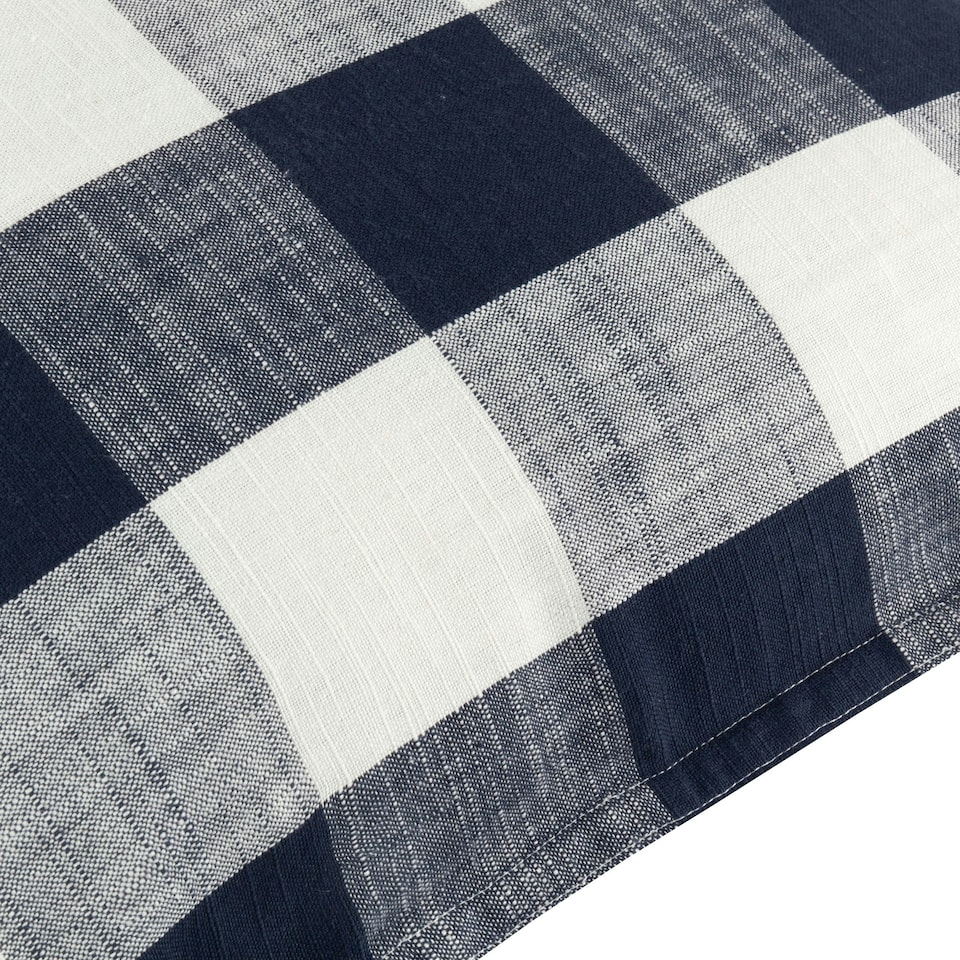 image 1 of Yard Chesil Check 100% Cotton Navy Outdoor Cushion Cover 50 x 50 cm Multi