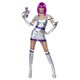 image 1 of Fever Womens/Ladies Space Cadet Costume Set - Metallic Silver - S S