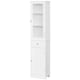 image 1 of kleankin Storage Cabinet Organizer Tower with Multiple Shelves & Drawer, White