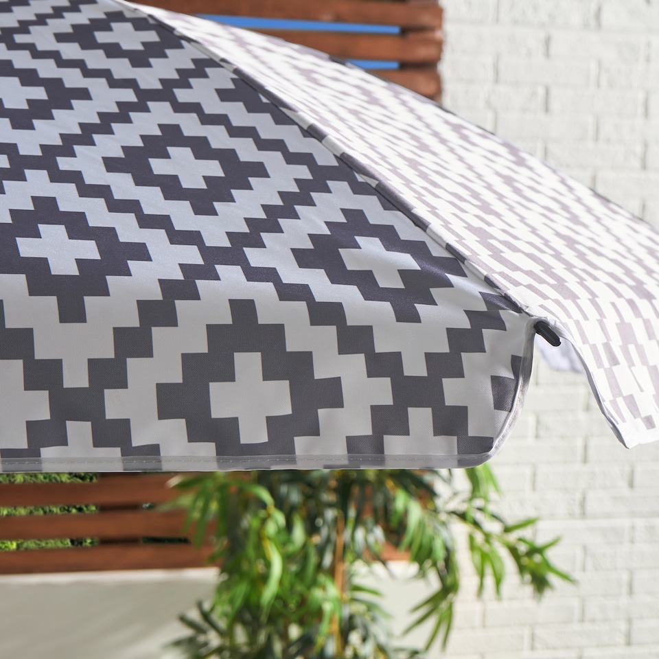 image 1 of OHS 6 Piece Patio Set Outdoor Table Chairs Parasol Garden Furniture