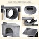 image 3 of PawHut 154cm Cat Tree Tower Multi-level Indoor Scratching Post Light Grey