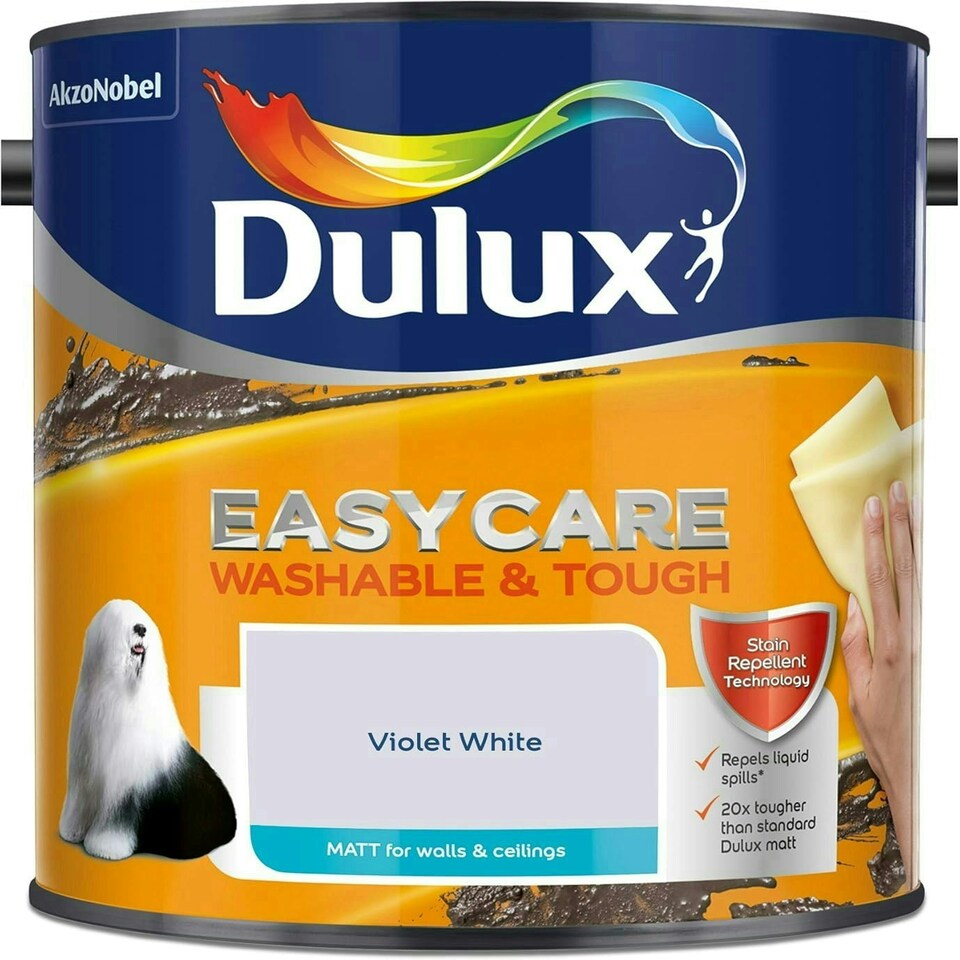 image 1 of Dulux Easycare Washable & Tough Matt 2.5L Violet White