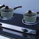 image 2 of 18cm Forged Carbon Steel Marble Grey Saucepan