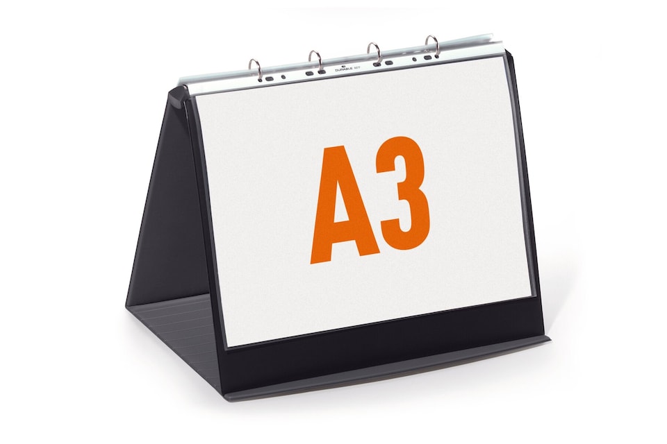 image 1 of Durable DURASTAR Table Flipchart Stand Presentation Ring Binder | A3 Landscape
