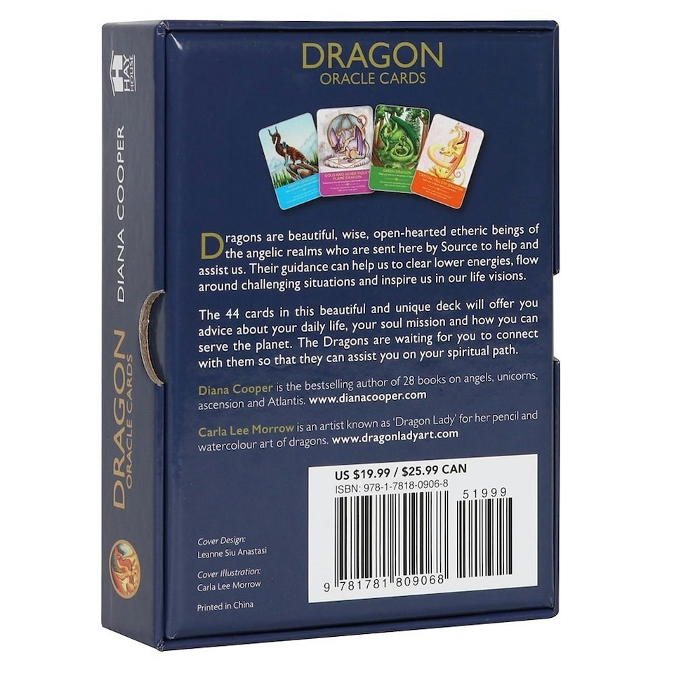 image 1 of Diana Cooper Dragon Oracle Cards - Black/Orange - One Size