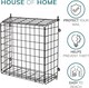 image 4 of House of Home Letter Box Cage Front Door Mounted Mail Box Letter Guard Post Catcher Black | Black