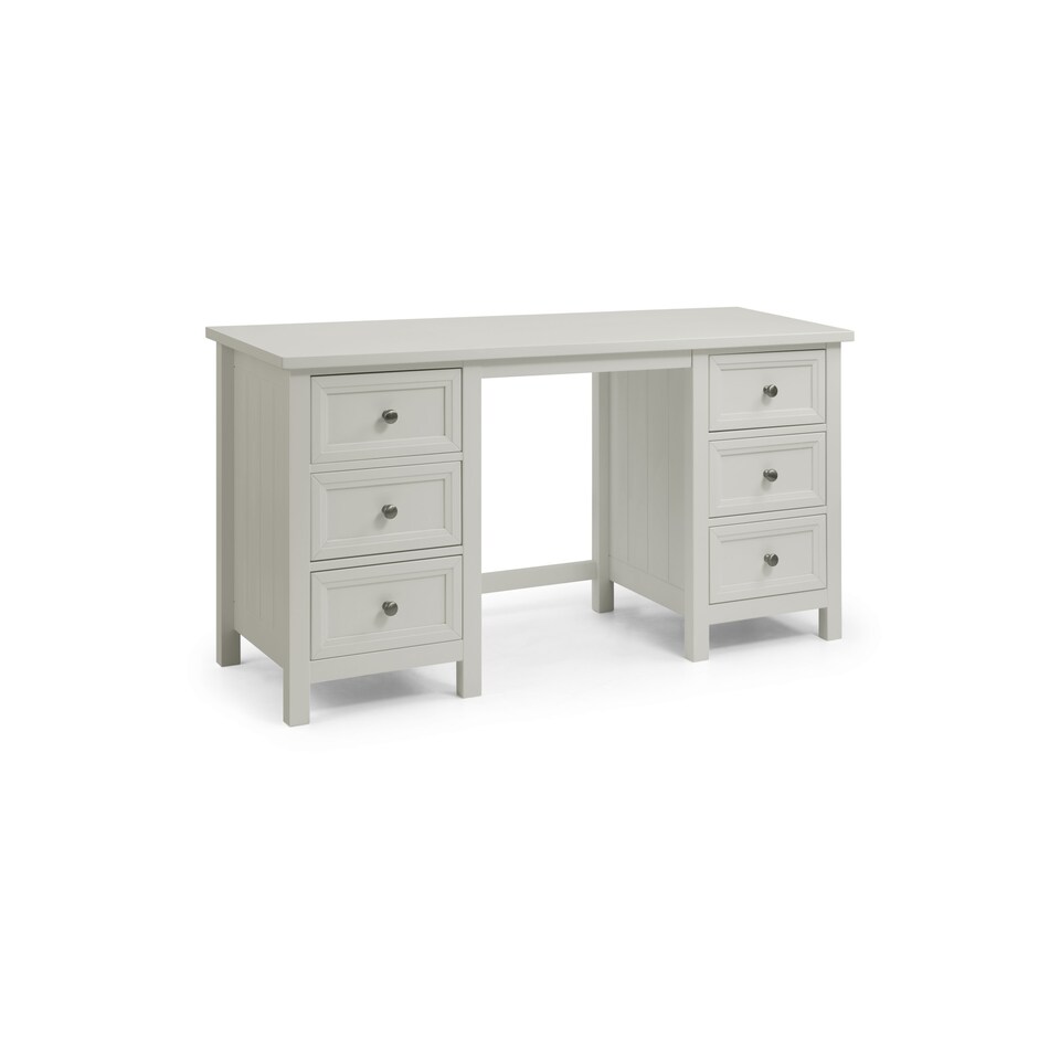 image 1 of Maine 6 Drawer Dressing Table - Dove Grey
