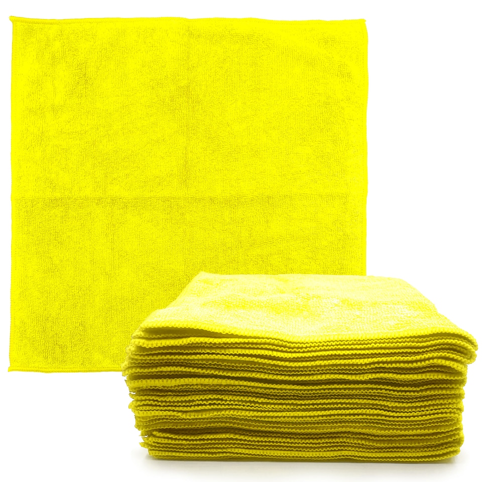 image 1 of Microfibre Cleaning Cloth 40x40cm Super Absorbent Lint Free Microfiber Cloths Cleaning for Home, Kitchen, Mirrors, Car - Pack of 10
