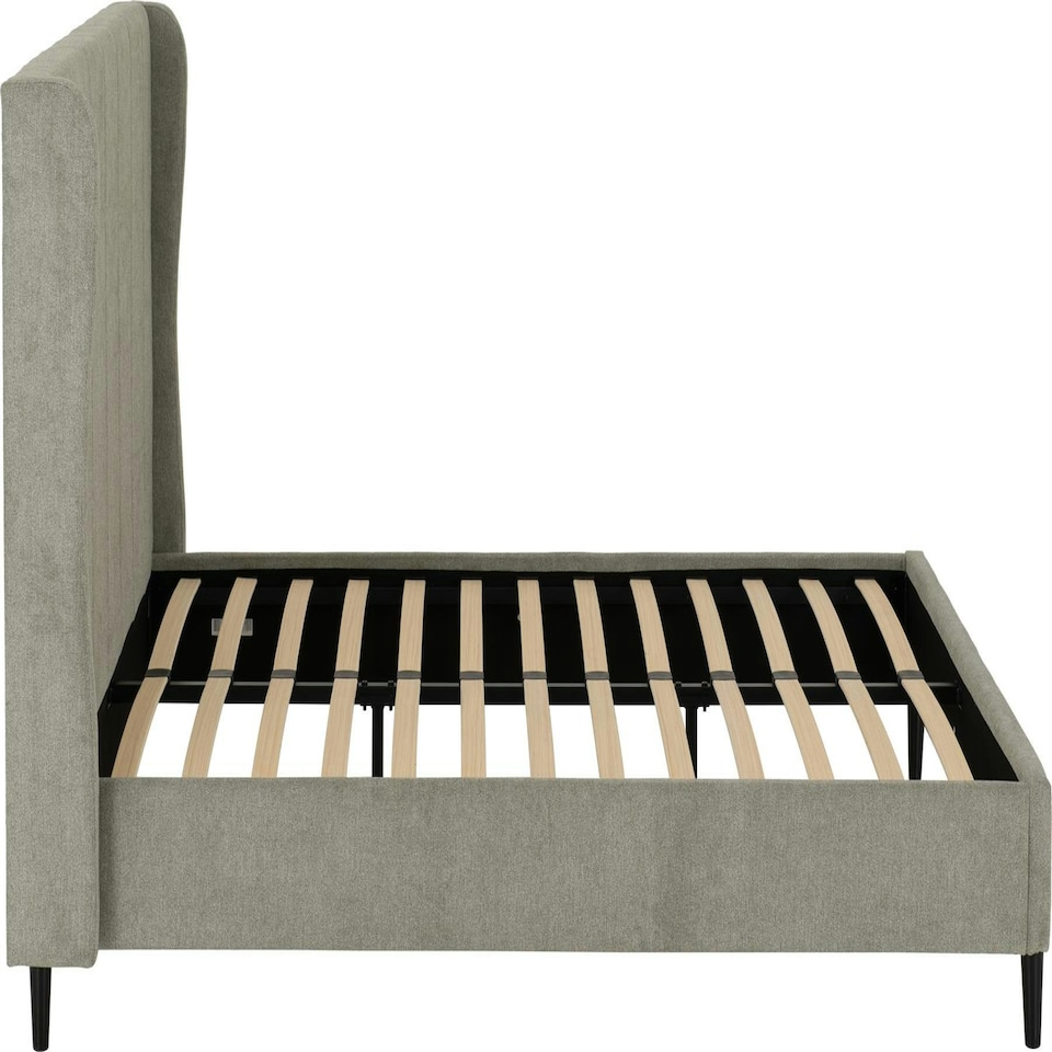 image 1 of Amelia 4ft 6in Velvet Bed Grey | Dark Grey