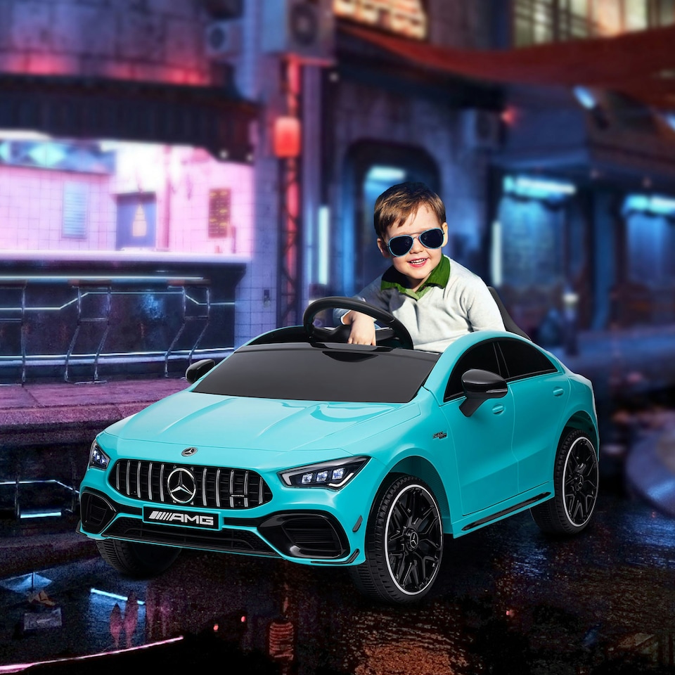 image 1 of AIYAPLAY Mercedes-Benz AMG CLA 45 Licensed 12V Ride on Car - Light Blue