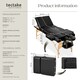 image 6 of Massage Table 3 Zones Massage Table Massage Bed Cosmetic With Lounger Bag Head- And Armrests | Black | black | 1