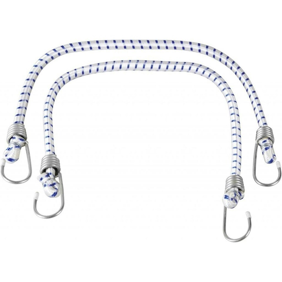 image 1 of SupaTool Bungee Cord Set With Metal Hooks - White - 600 x 12mm