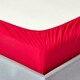 image 2 of Homescapes Red Egyptian Cotton Fitted Sheet 200 TC, Super King Red | Super King