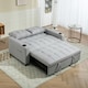 image 8 of HOMCOM 2 Seater Pull Out Sofa Bed with Pockets for Living Room Light Grey 