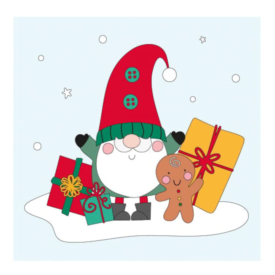 Gonk Christmas Character Gel Window Sticker