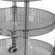 image 4 of Living and Home 3-Tier Multifunction Floor-standing Plastic Round Storage Cart Organizer Rack Black | One Size
