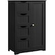 image 1 of Yaheetech Wooden Bathroom Cabinet 4 Drawers & Cupboard