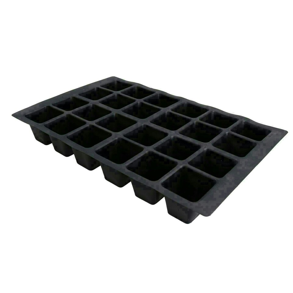 image 1 of 24 Cell Plant Trays Bedding Plant Pack Plastic Inserts Seed Tray Pots - 3 Trays