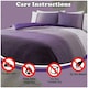 image 3 of VELVETIO Urban Ombre Duvet Cover Set Reversible Polycotton Easy Care Beddings Purple | Double