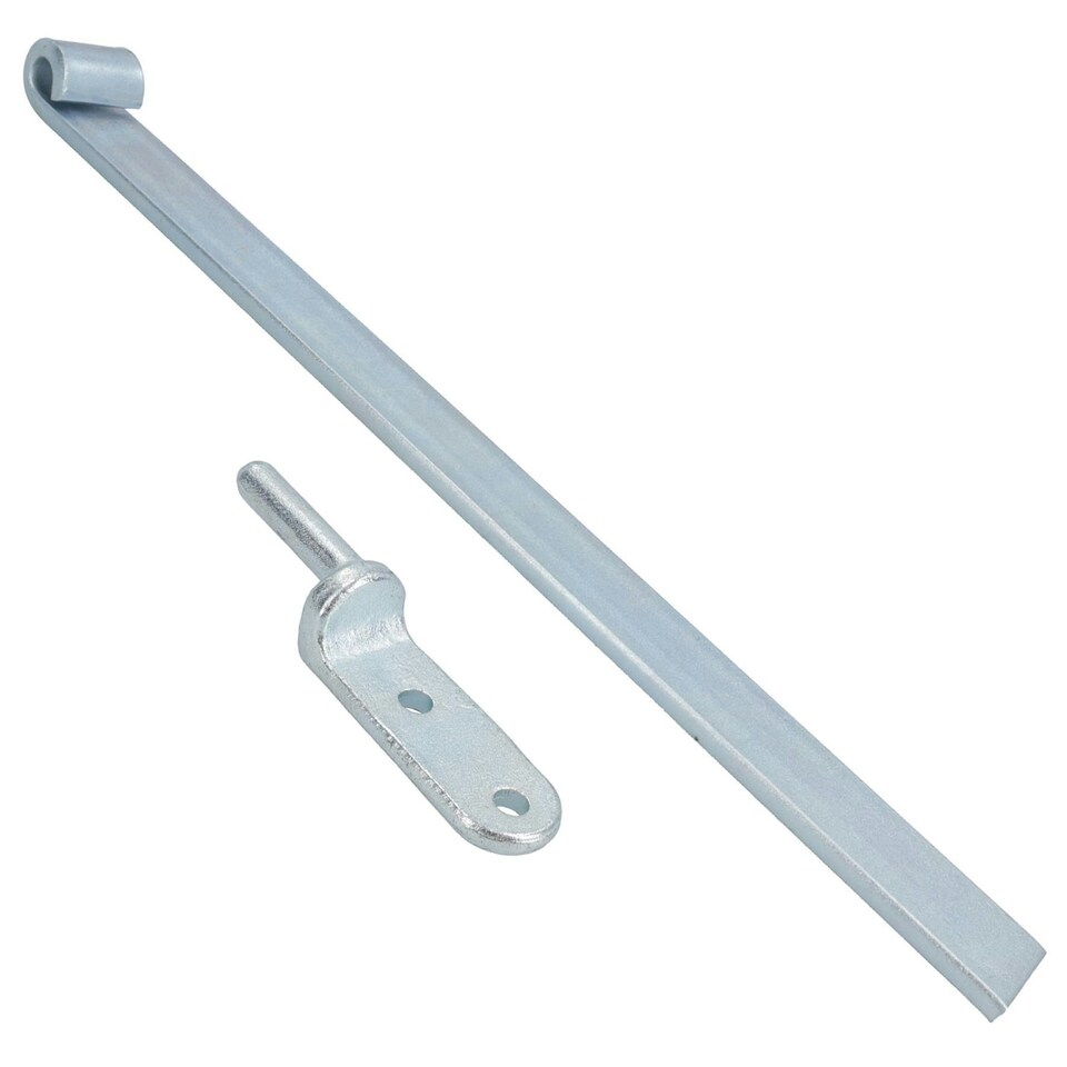 image 1 of HD Long Tailgate Straight Hinge 460mm x 40mm + 12.5mm Bolt on Gudgeon Pin 6pk Silver