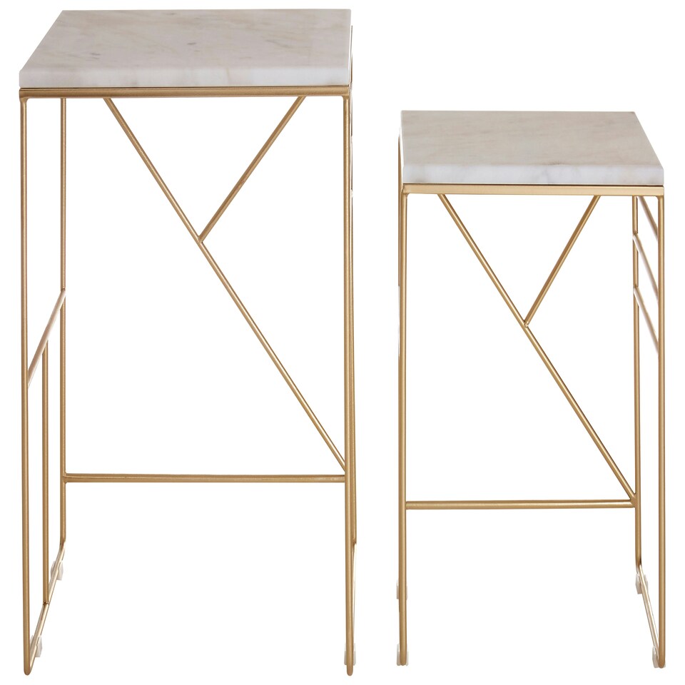 image 1 of Stunning Design Set Of 2 Square Side Tables, Elegant Side Tables For Livingroom, Functional Bedside Table
