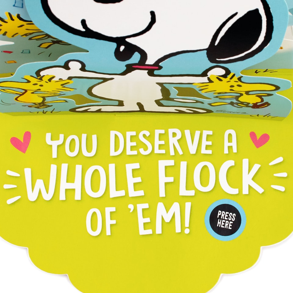 image 1 of Hallmark Musical Father's Day Card For Dad - 3D Pop-Up SNOOPY Design