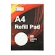 image 1 of 60 Sheets A4 Plain Refill Pad