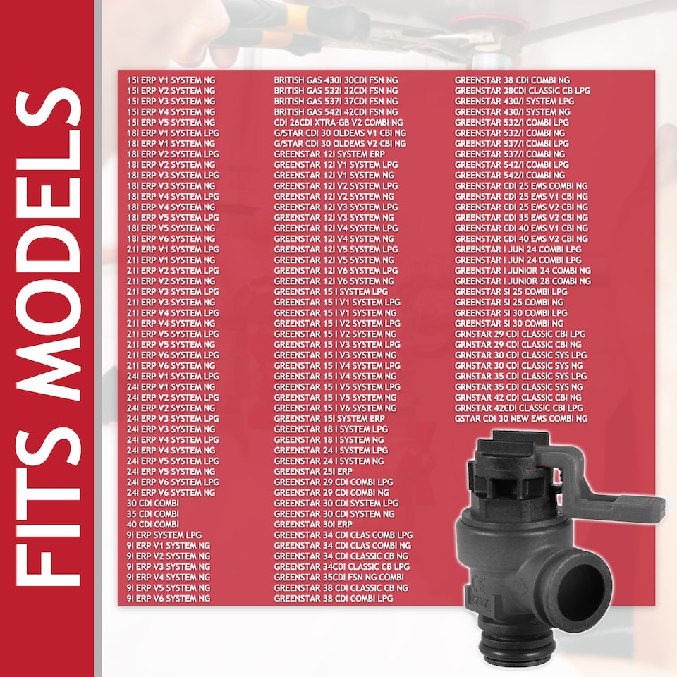 image 1 of SPARES2GO Pressure Relief Valve for Worcester Bosch Greenstar Boiler 3 Bar 1/2" BSP Safety PRV