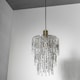 image 1 of CGC LIZA Large Crystal & Chrome Ceiling Pendant Shade | Silver | Silver | Large