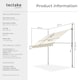 image 6 of Awning with hand crank - pressure fitted , height adjustable | Cream | beige | 200 x 180 cm | 1