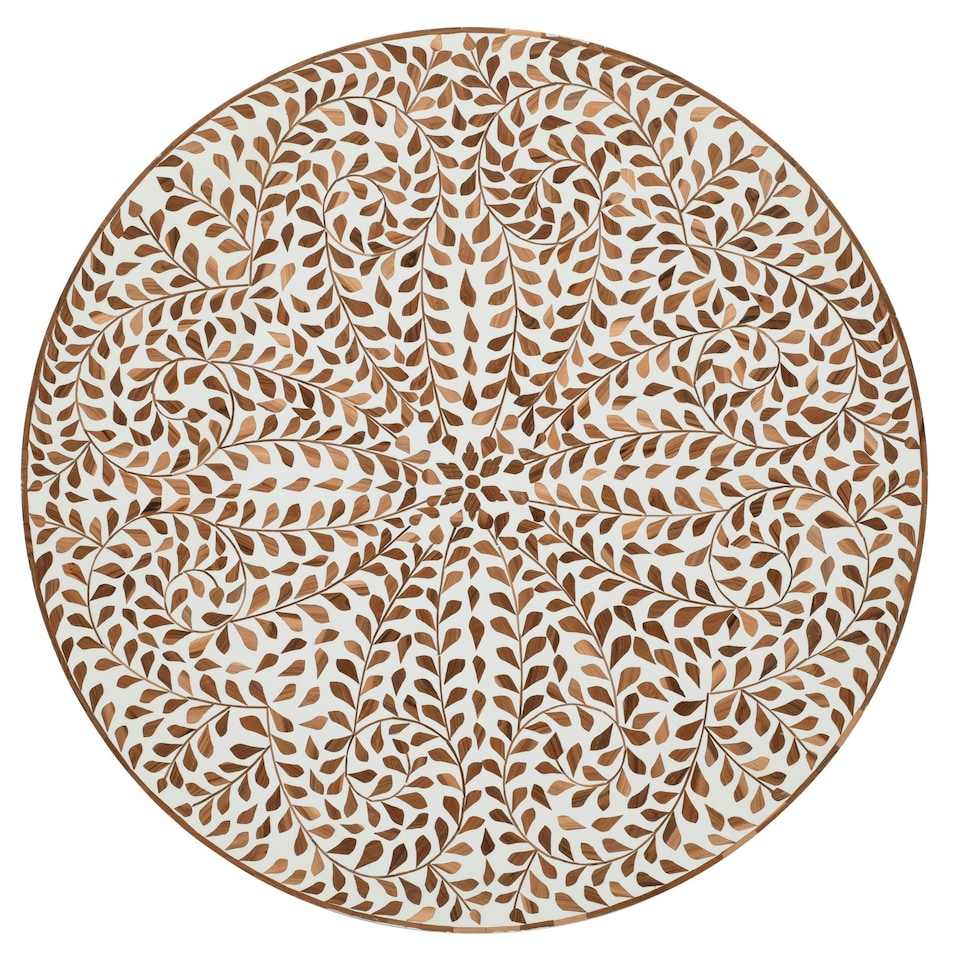 image 1 of Malda Mango Wooden Round Coffee Table Brown