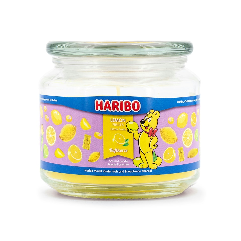 Haribo Scented Candle Lemon Fruits - 300g Yellow
