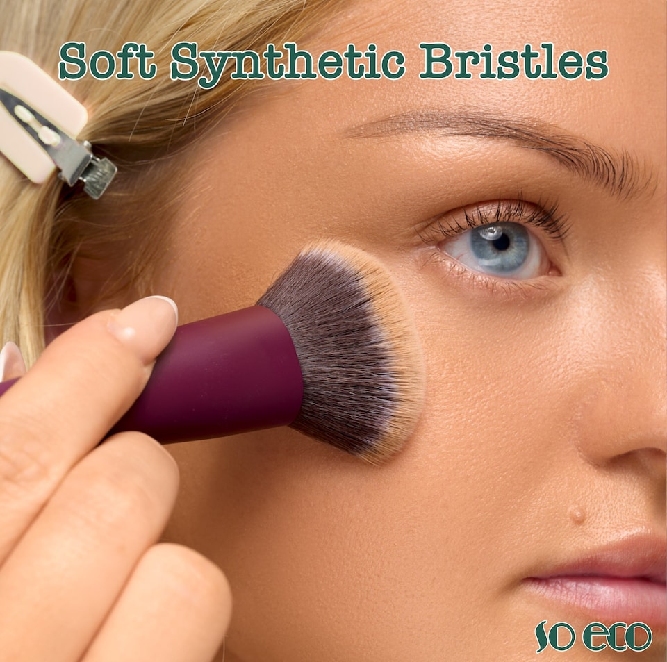 image 1 of So Eco Signature Blend Makeup Set - 7 Brushes & 2 Sponges, Vegan Cruelty-Free, Purple