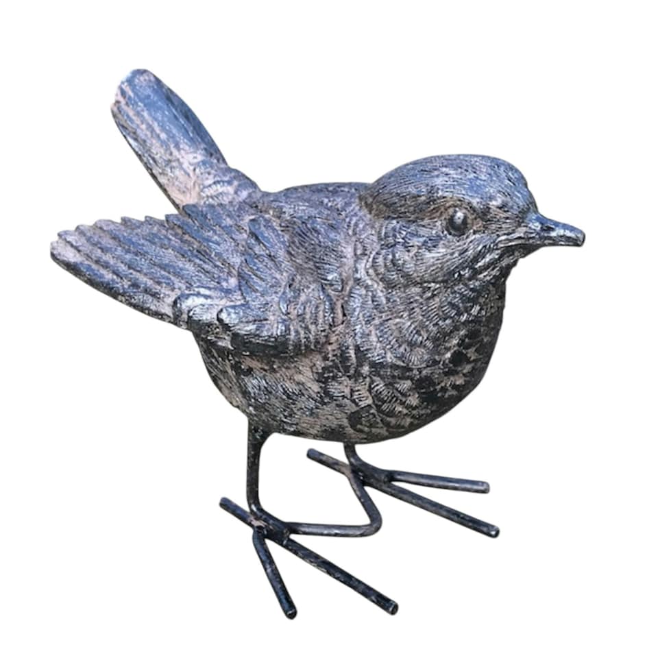 image 1 of Set Of 3 Bronze Effect Wrens Home Or Garden Decoration