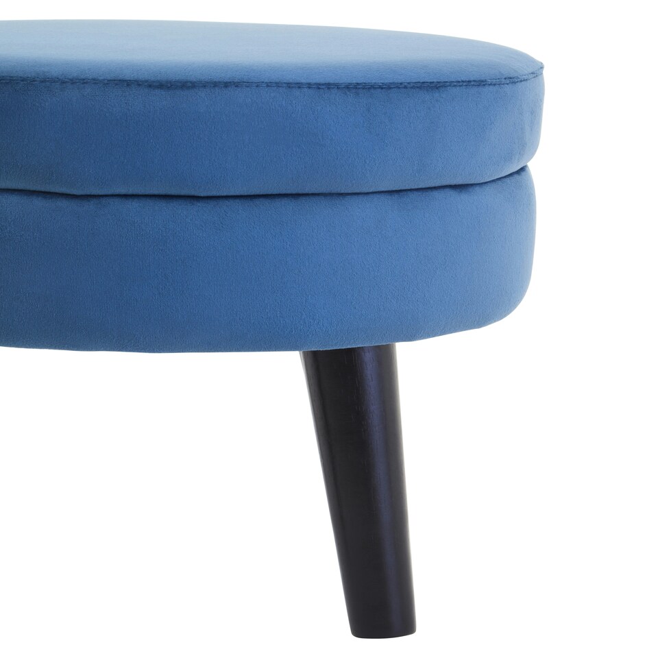 image 1 of Interiors by Premier Midnight Velvet Stool, Adjustable Living Room Footstool, Ergonomic Sofa Footstool