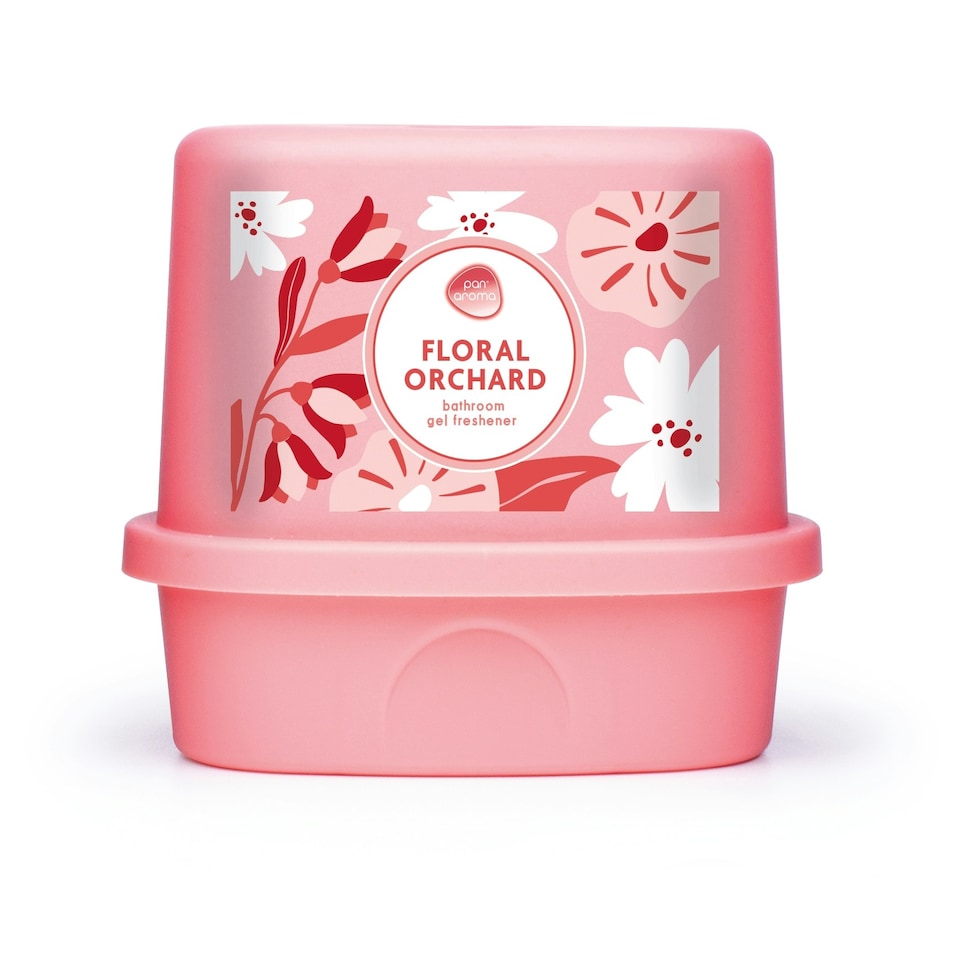 image 1 of Pack of 3 Pan Aroma Floral Orchard Bathroom Gel Air Fresheners 150g