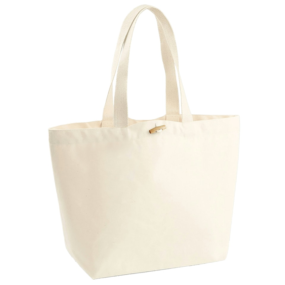 image 1 of Westford Mill Organic Marina Tote Shopping Bag (20L) - Natural - One Size Cream
